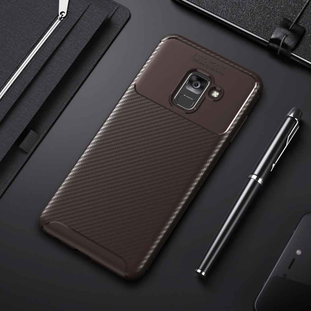 เคส Samsung Galaxy A6+(2018) #เคสฝาหลังนิ่ม Carbon Fiber Anti-drop TPU Protection (สินค้าตัวอย่างสินค้าจริงตรงตามรุ่น)