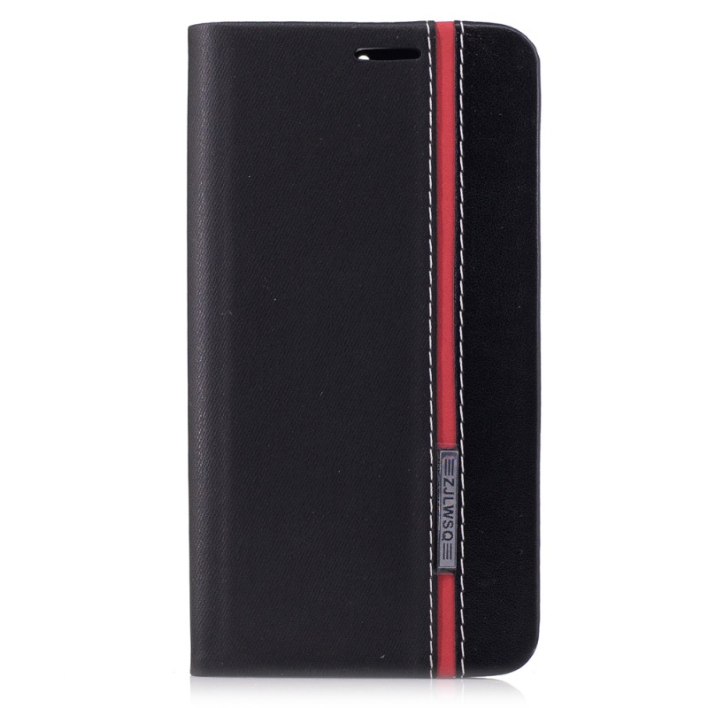 Case Samsung Galaxy A8 Plus 2018 #เคสฝาพับมีแถบสีพับตั้งได้สวยงามทันสมัย