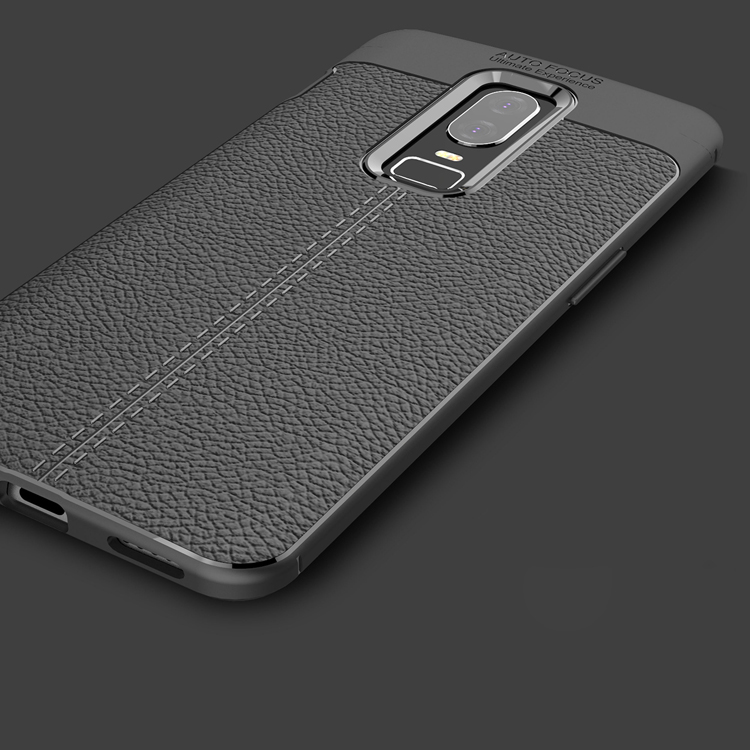 Case OnePlus 6 #เคสฝาหลัง TPU ผิวลิ้นจี่ช่วยป้องกันลายนิ้วมือและกันลื่นได้ดี