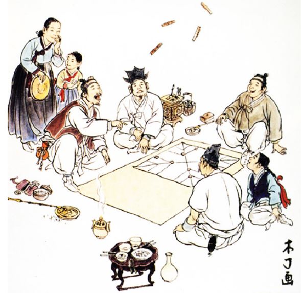 สื่อการสอนภาษาเกาหลี เกมพื้นบ้านเกาหลี Yutnori 윷놀이