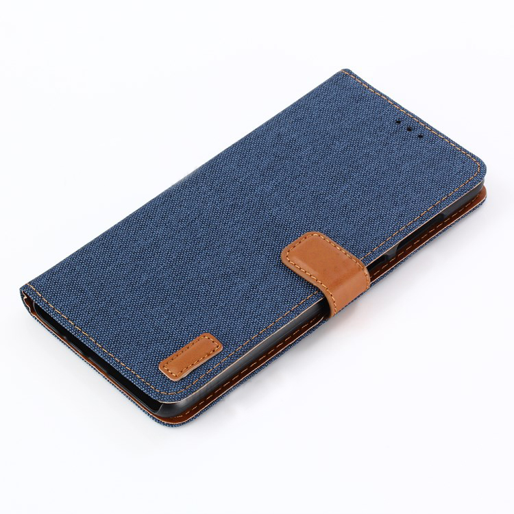 Case Samsung Galaxy A9 (2018) #เคสฝาพับแบบกระเป๋าสตางค์หนัง PU ผิวยีนส์ Jeans Cloth Wallet PU Leather