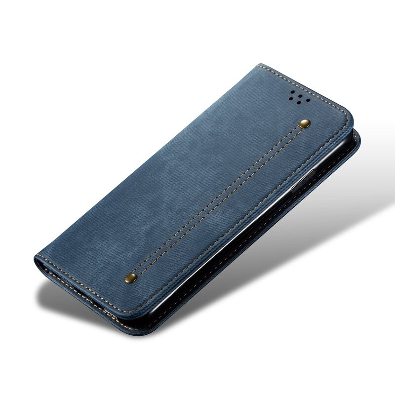 เคส Samsung Galaxy A32 5G #เคสฝาพับสไตล์ย้อนยุคผิวผ้ายีนส์แบบกระเป๋าสตางค์