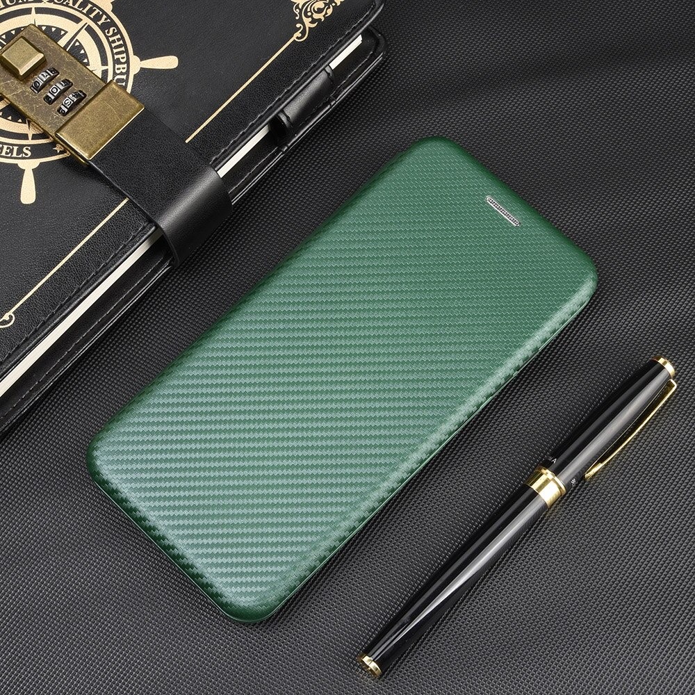 Case Samsung Galaxy Note 20 / Note 20 5G#เคสฝาพับลายคาร์บอนไฟเบอร์มีช่องใส่การ์ด Carbon Fiber Wallet Card Slot Magnet Stand Phone Cover