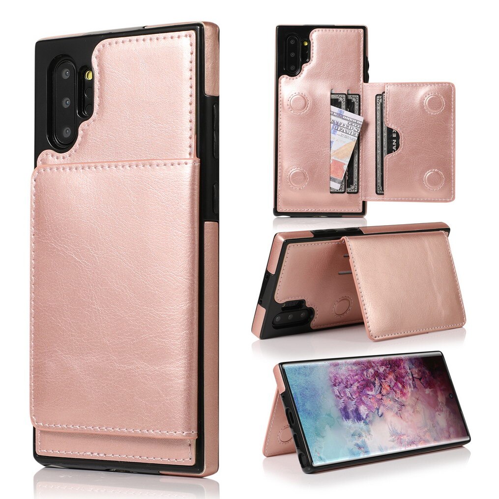 Case Samsung Galaxy Note 10+#เคสฝาหลัง EARL ซีรีส์หนัง PU + TPU ช่องเสียบการ์ดหลายช่อง