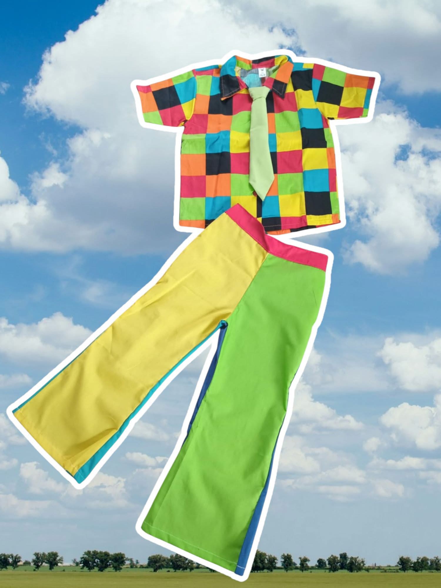 ชุดเด็ก แหยมลายตารางพร้อมเนคไท