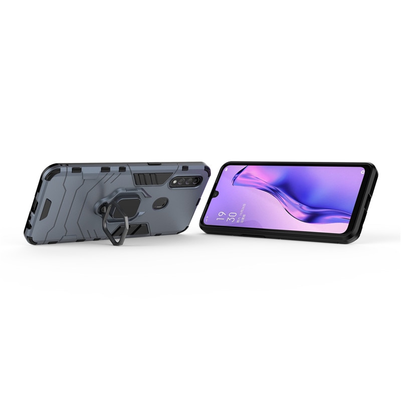 Case OPPO A31 2020 #เคสฝาหลังพลาสติกแข็ง +TPU Hybrid Case มีแหวนสวมนิ้วโลหะ