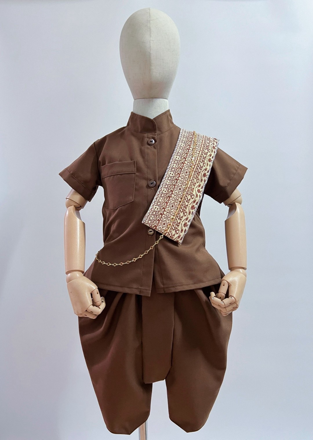 ชุดไทยเด็กชายสีพื้น