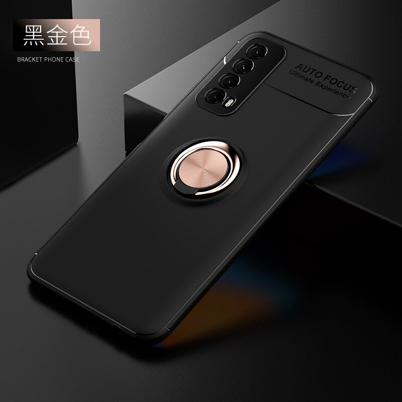 เคส Huawei Y7a #เคสฝาหลัง TPU Finger Ring Kickstand (แผ่นโลหะแบบ Built-in)