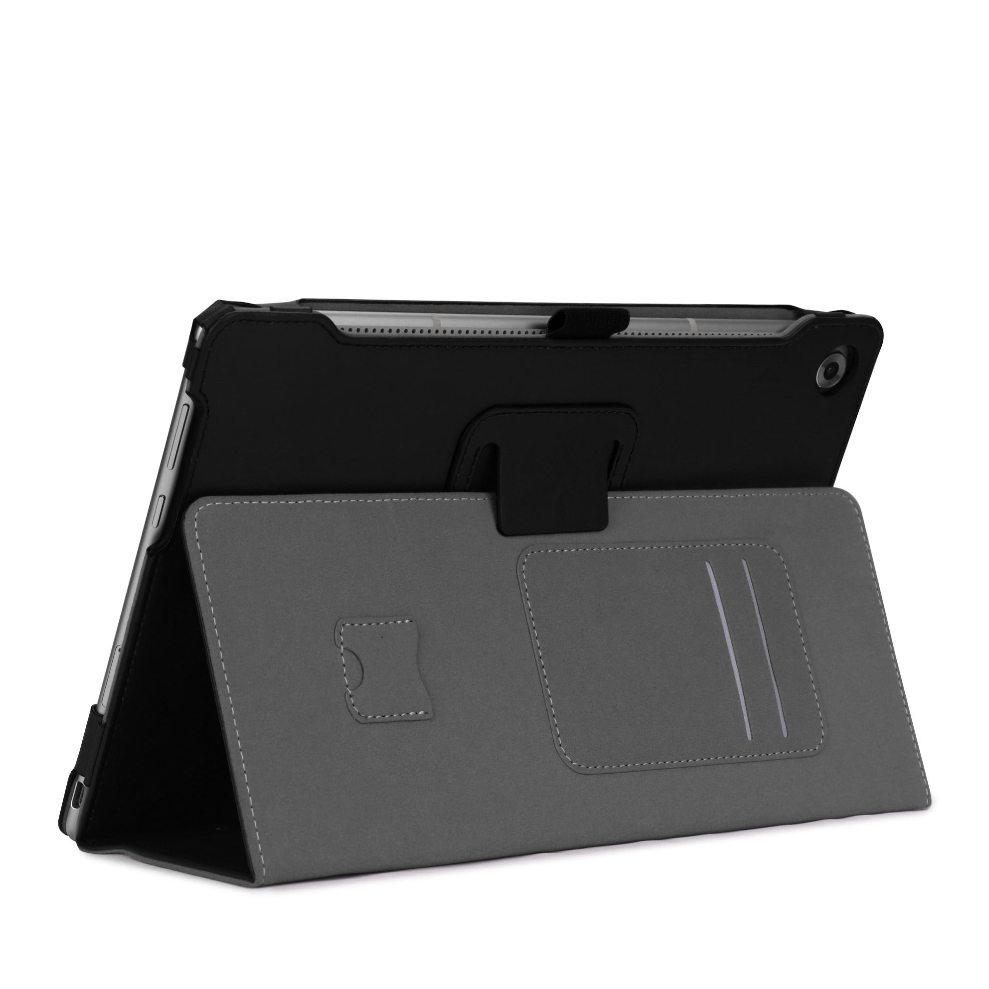 Case Huawei MediaPad M5 Pro 10.8 นิ้ว #เคสฝาพับหนัง PU มีที่สวมนิ้ว Card Holder Stand PU Leather Smart Case