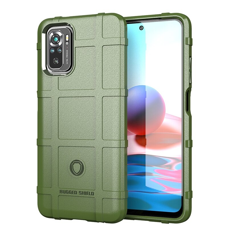 เคส Redmi Note 10 4G #เคสฝาหลัง Rugged Shield Series Soft Silicone Shock Absorption Matte กันกระแทก