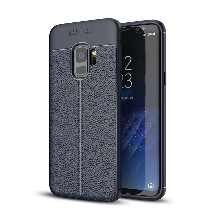 Case Samsung Galaxy S9 #เคสฝาหลัง TPU ผิวลิ้นจี่ช่วยป้องกันลายนิ้วมือและกันลื่นได้ดี