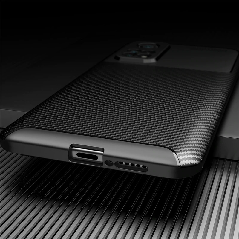 Case Xiaomi Mi 10T #เคสฝาหลังนิ่ม Carbon Fiber Anti-drop TPU Protection