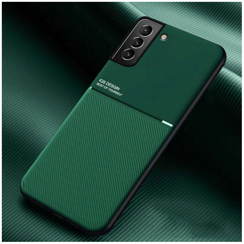เคส Samsung Galaxy S22 5G #เคสฝาหลัง TPU เคลือบหนัง PU สไตล์ธุรกิจที่เรียบง่ายมีแผ่นเหล็กในตัว Minimalist Business Style Leather Coated TPU Built-in metal magnetic plate