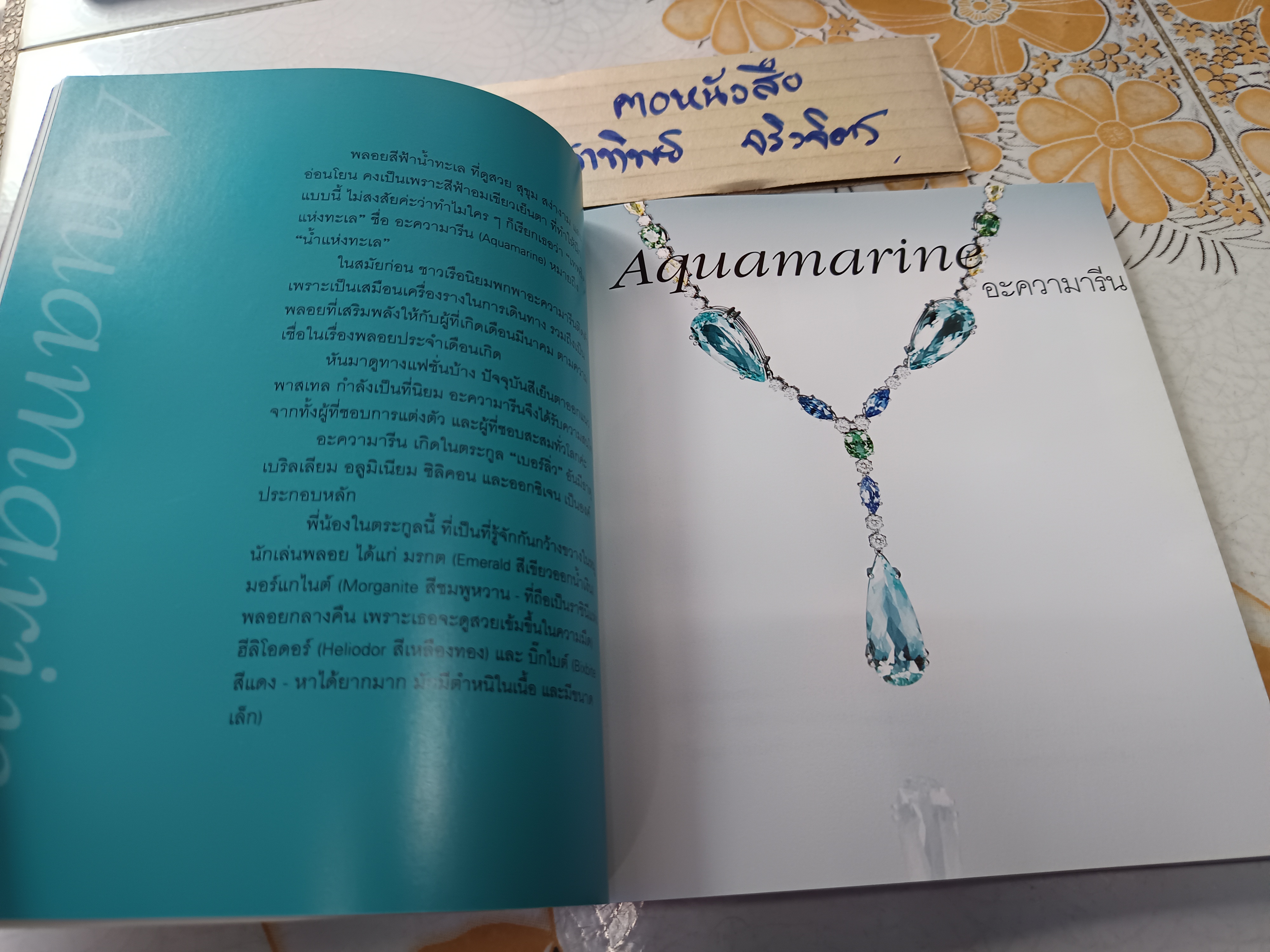 เลือกเพชร ดูพลอย โดย หิรัญญา ตั้งสืบกุล พิมพ์ครั้งที่ 2 2553 สำนักพิมพ์บ้านพระอาทิตย์