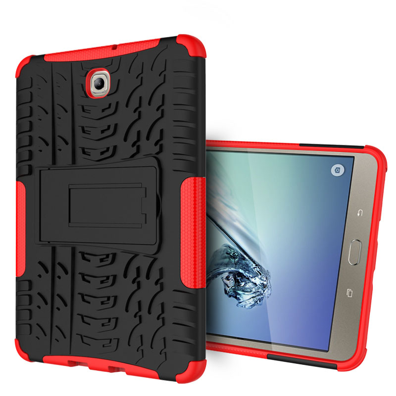Case Samsung Galaxy Tab S2 8.0 T710 T715 #เคสฝาหลัง PC + TPU Hybrid กันกระแทกมีขาตั้ง สวยงามทันสมัย