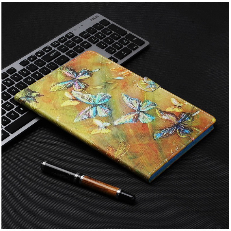 Case Samsung Galaxy Tab S6 Lite 10.4 SM-P610 P615 P617 #เคสฝาพับหนัง PU พิมพ์ลาย Pattern Printing PU Leather Flip