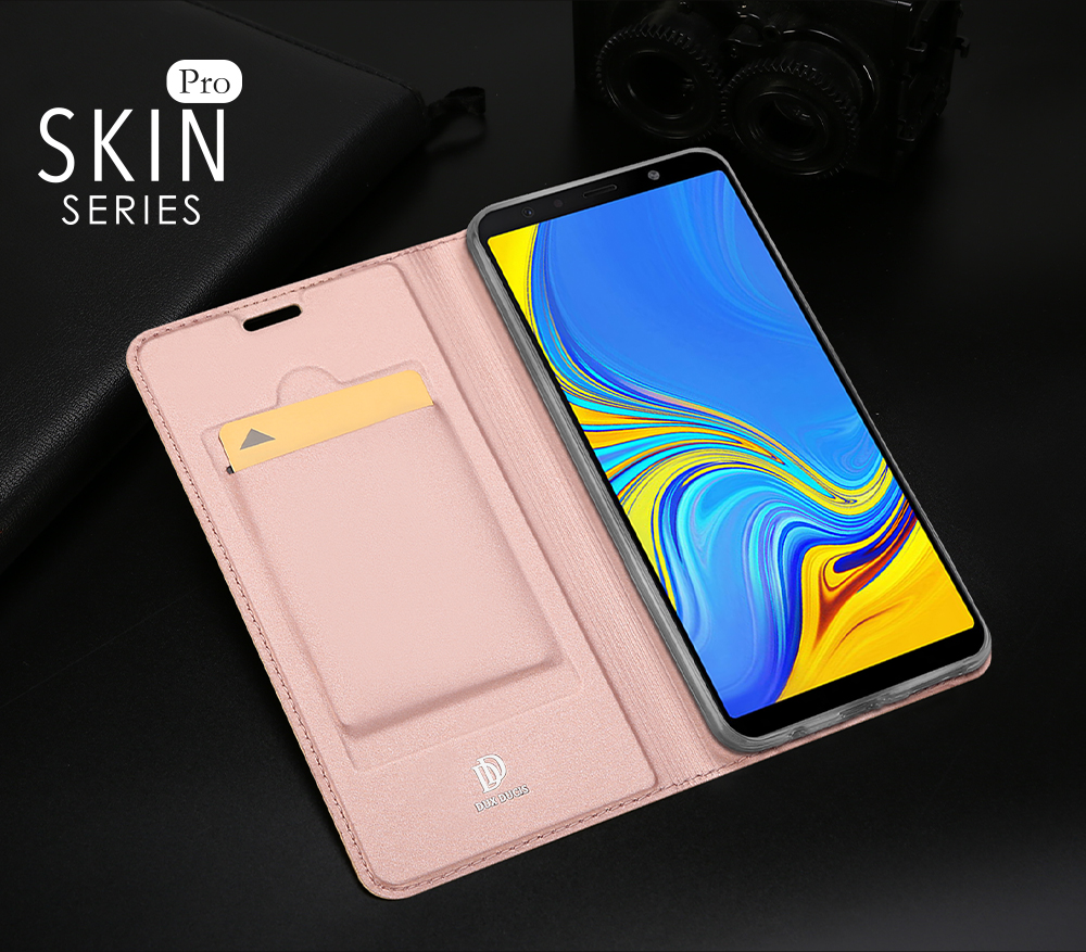 Case Samsung Galaxy A7 (2018) #เคสฝาพับ DUX DUCIS Skin Pro Series คุณภาพดี