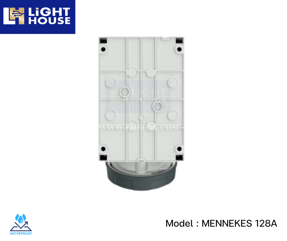 MENNEKES 128A ปลั๊กตัวเมียติดพนัง (2P+E) 63A 230V IP67