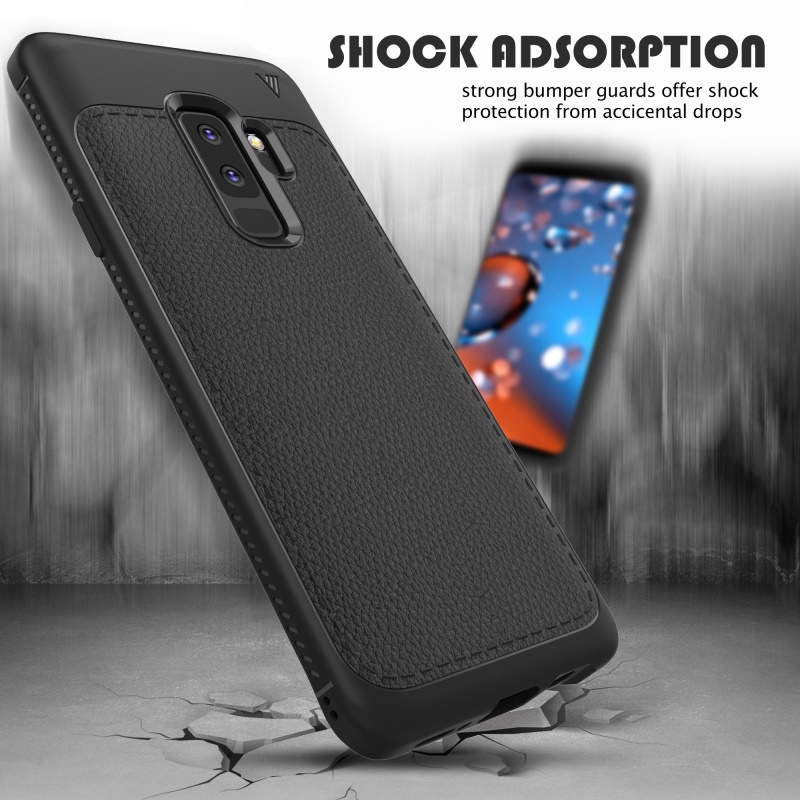 Case Samsung Galaxy S9+ G965 IVSO Gentry Series #เคสฝาหลัง TPU เคลือบหนัง PU คุณภาพดี