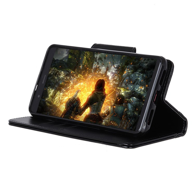 Case Samsung Galaxy A9 (2018) #เคสฝาพับหนัง PU แบบกระเป๋าสตางค์ 3 Card Slots