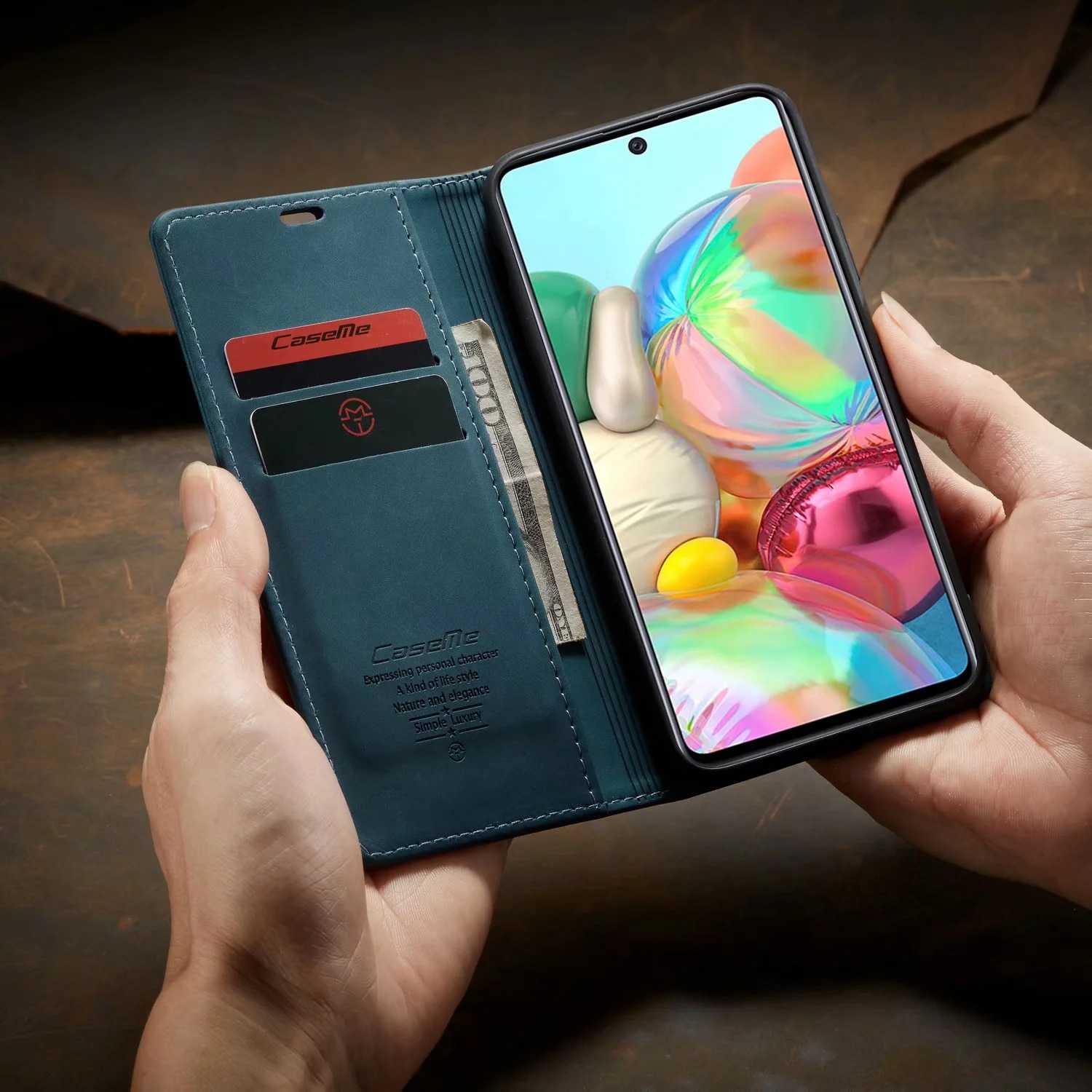 เคส Samsung Galaxy Note 10 Lite #เคสฝาพับหนังกระเป๋าสตางค์ CASEME Auto-absorbed Leather Wallet