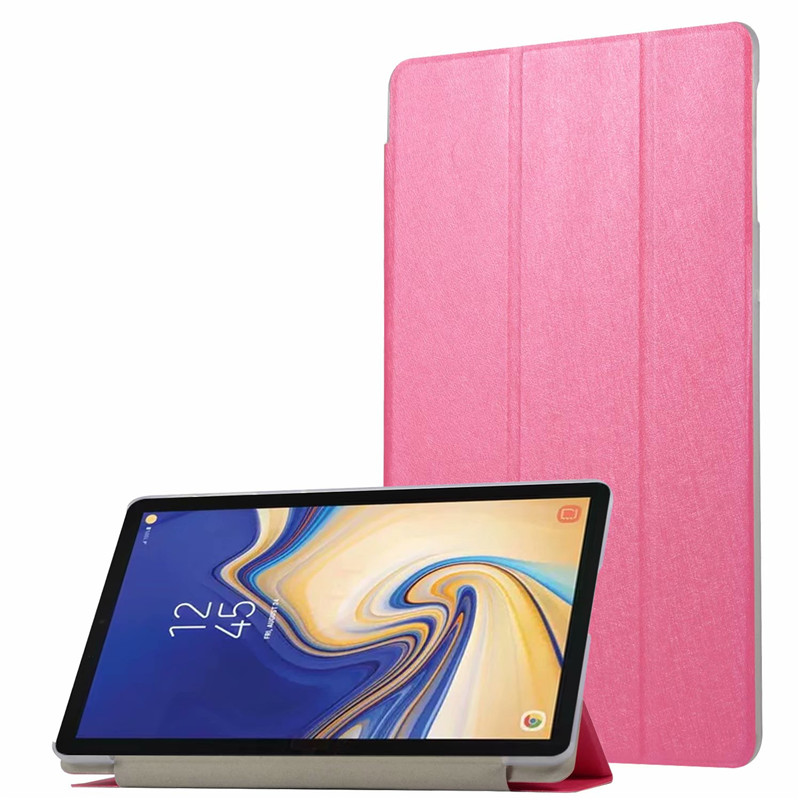 เคส Samsung Galaxy Tab S4 10.5 T830 / T835 #เคสฝาพับพื้นผิวลายผ้าไหมแบบ 3 พับ
