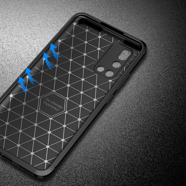 เคส Vivo V19 #เคสฝาหลังนิ่ม Carbon Fiber Anti-drop TPU Protection