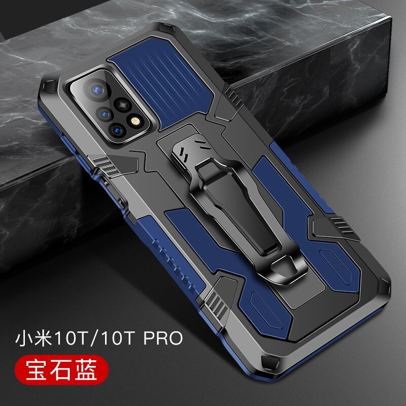 Case Xiaomi Mi 10T Pro #เคสฝาหลังกันกระแทกมีคลิบหนีบ ไฮบริด พลาสติก+TPU Heavy Duty Rugged Hybrid