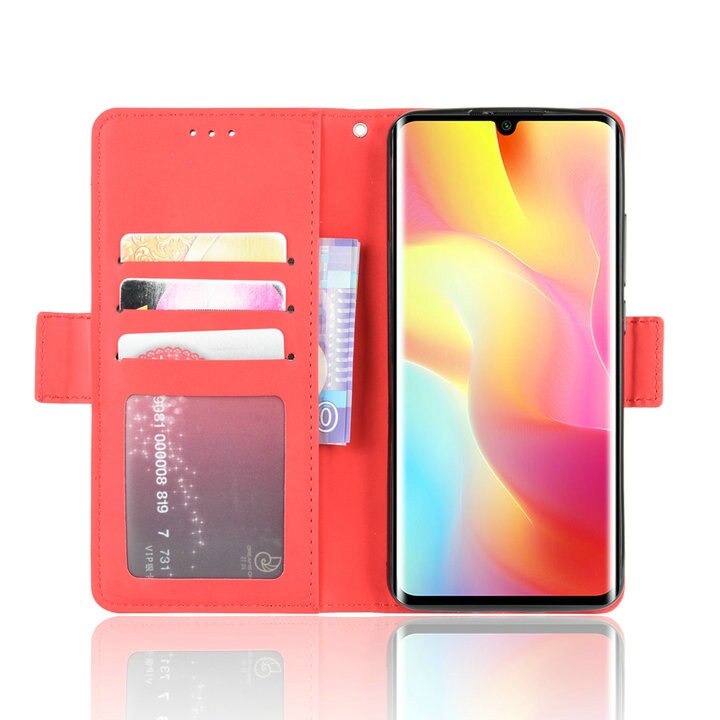 Case Xiaomi Mi Note 10 Lite #เคสฝาพับหนัง PU มีที่เสียบการ์ดหลายช่อง Multiple Card Slots PU Leather Cover