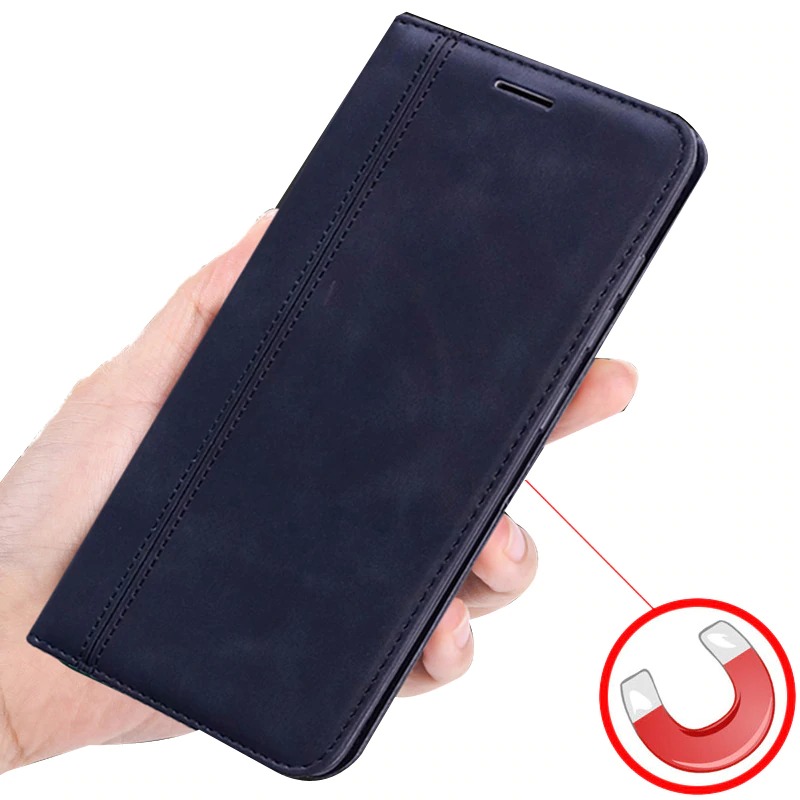 เคส Samsung Galaxy S21 Ultra 5G #เคสฝาพับแบบกระเป๋าสตางค์ Magnetic Flip Wallet Bracket Leather Lattice TPU Phone Case