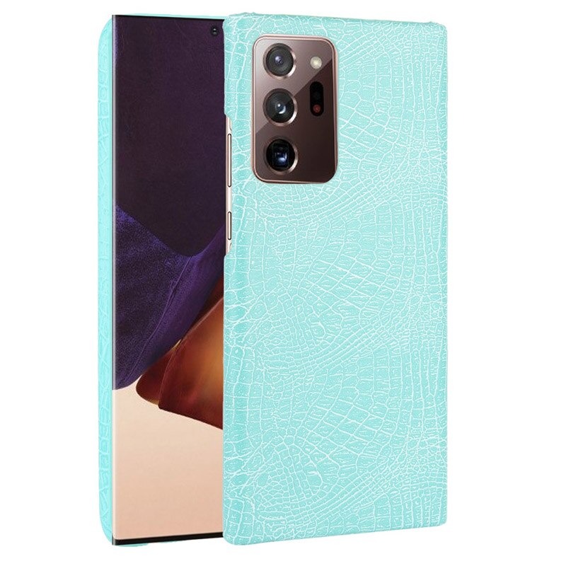 Case Samsung Galaxy Note 20 Ultra / Note 20 Ultra 5G #เคสฝาหลังพลาสติกแข็งเคลือบหนัง PU ลายผิวหนังจระเข้