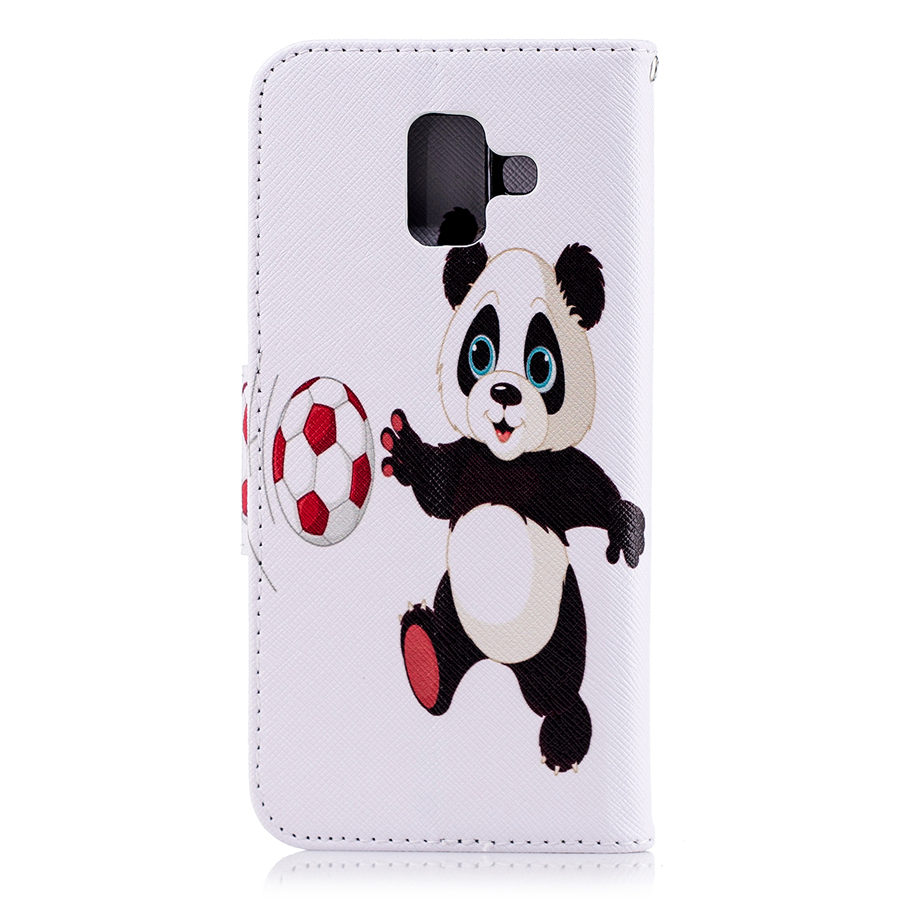 Case Samsung Galaxy A6 (2018) #เคสฝาพับแบบกระเป๋าสตางค์ Pattern Printing Wallet Leather