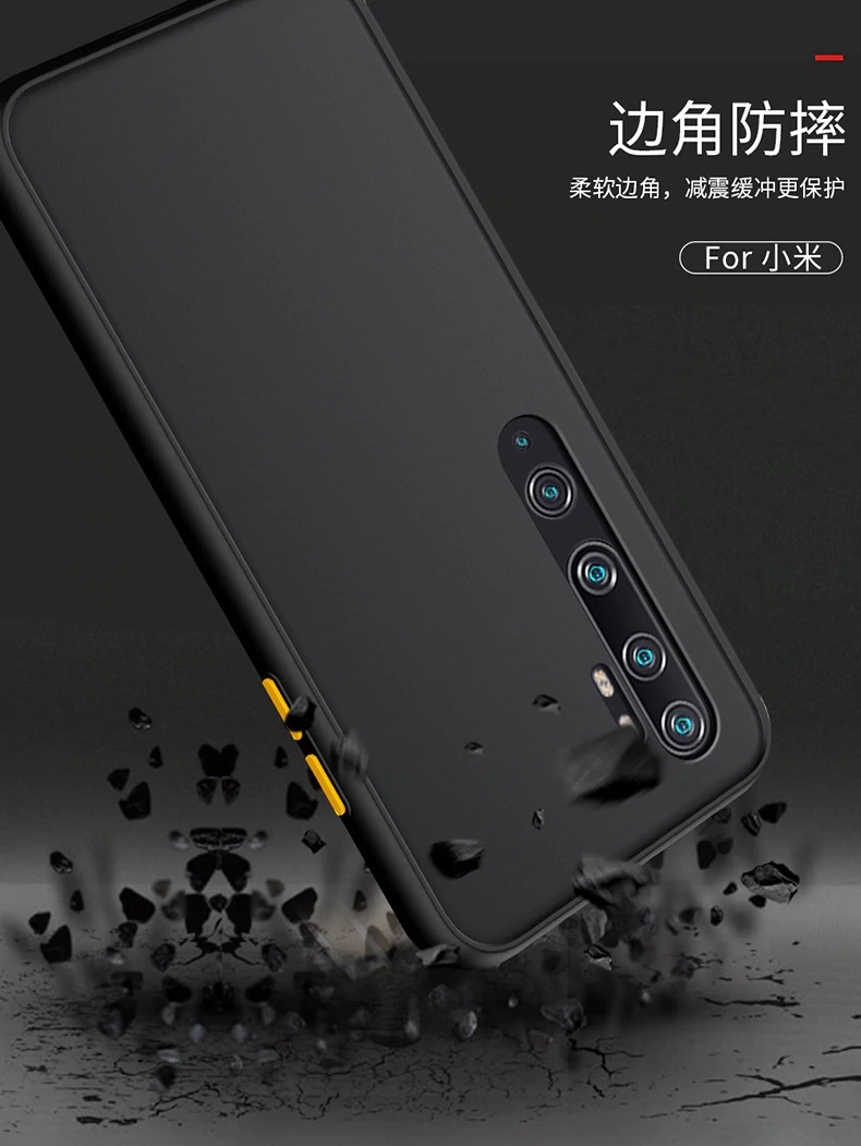 เคส Xiaomi Mi Note 10 Pro #เคสฝาหลังซิลิโคนโปร่งแสงขอบนิ่ม Frosted Translucent Silicone Case