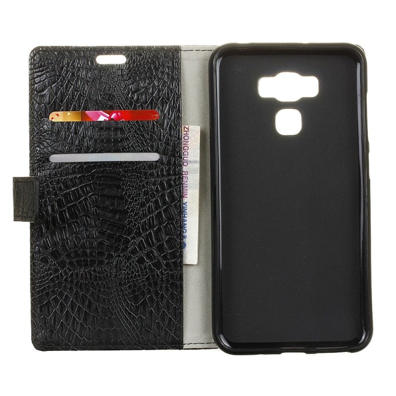 Case Asus Zenfone 3 Max ZC553KL #เคสหนังฝาพับผิวหนังจระเข้ Crocodile Texture Leather Wallet Flip Case