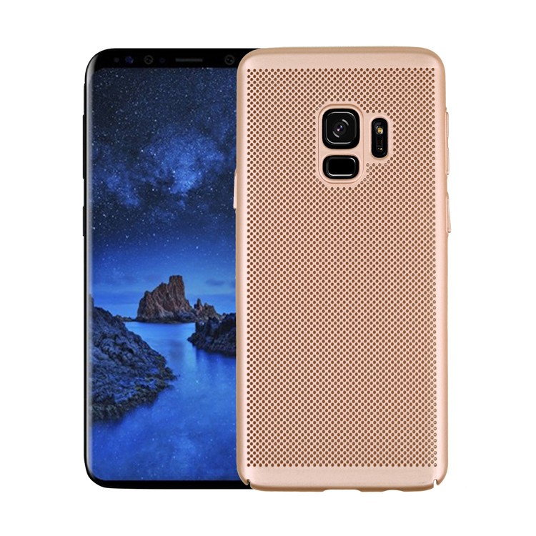 Case Samsung Galaxy S9 #เคสฝาหลังพลาสติกรูตะแกรงช่วยระบายความร้อน Hollow Mesh PC Shell