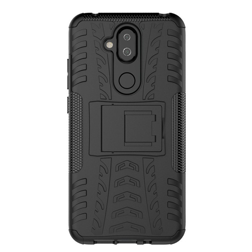 เคส Nokia 8.1 / X7 #เคสฝาหลังกันลื่น Cool Tyre Pattern Kickstand (PC + TPU) สีสันสดใส
