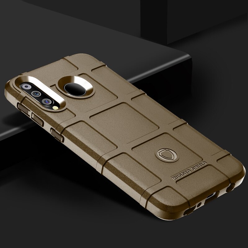 Case Samsung Galaxy A20s #เคสฝาหลัง Rugged Shield Series Soft Silicone Shock Absorption Matte กันกระแทก
