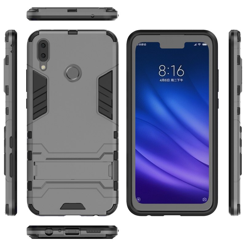 เคส Huawei Y9 (2019) #เคสฝาหลังพลาสติก ไฮบริด TPU + Kickstand สีสันสวยงามทันสมัย