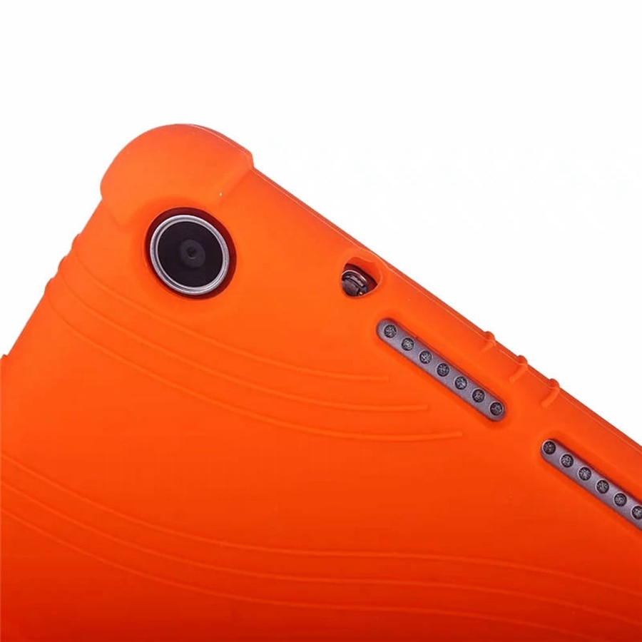 เคส Huawei MediaPad M5 lite 8 #เคสฝาหลังซิลิโคนนิ่มมีขาตั้ง Soft Silicone Case Back Cover with Stand