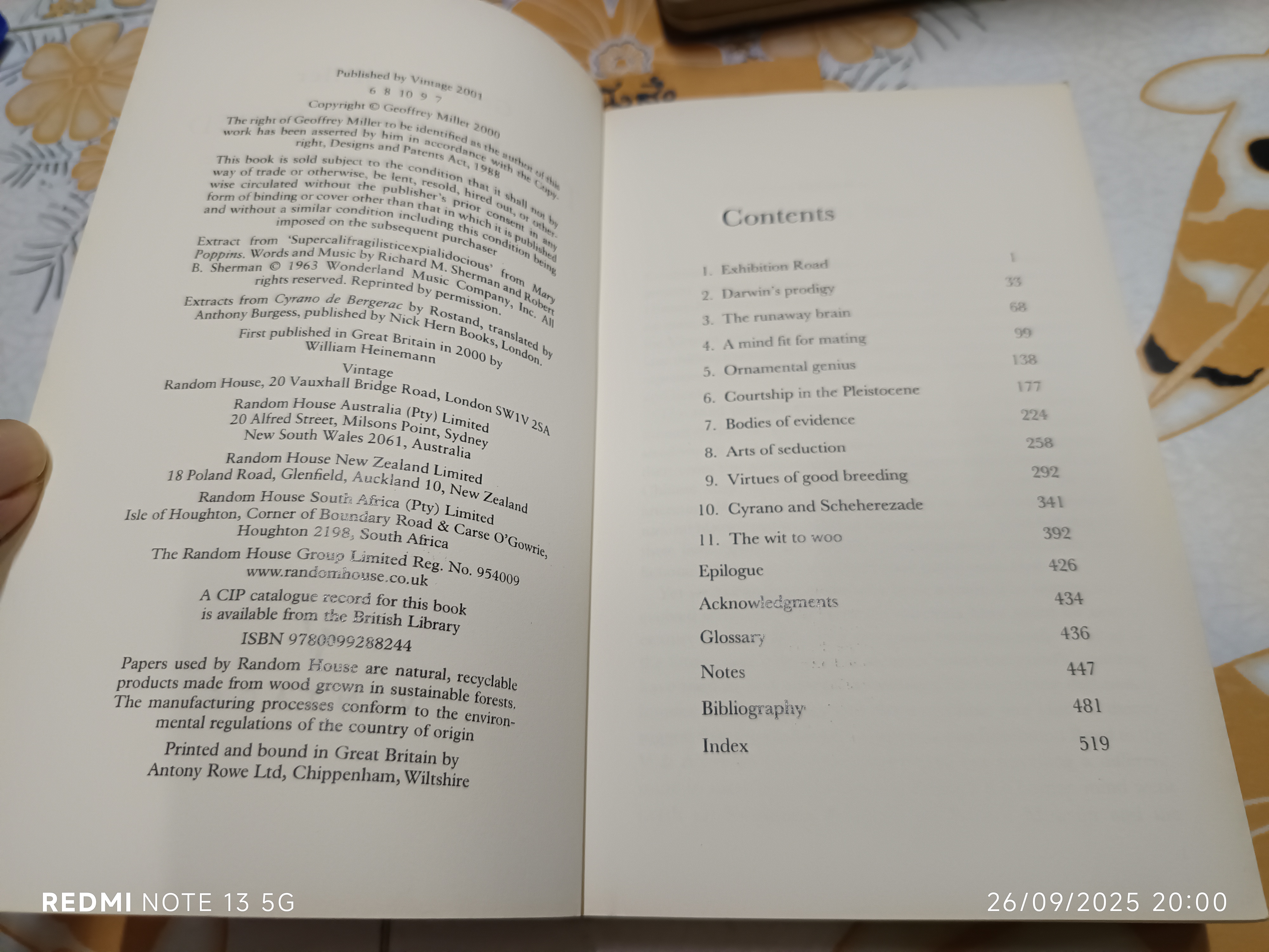 The Mating Mind : How Sexual Choice Shaped the Evolution of Human Nature by Geoffrey Miller , 2001