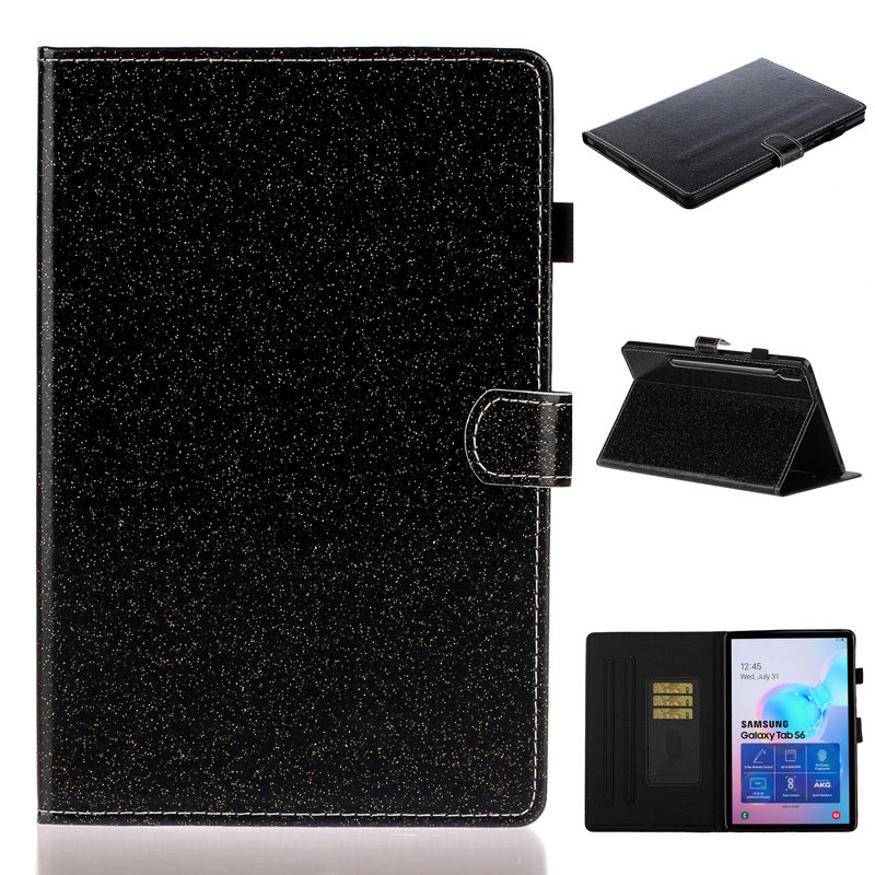 Case Samsung Galaxy Tab S7 11นิ้ว T870 T875 #เคสแท็บเล็ตหนัง PU มีช่องใส่บัตร Glitter Powder Magnetic Stand Wallet PU Leather