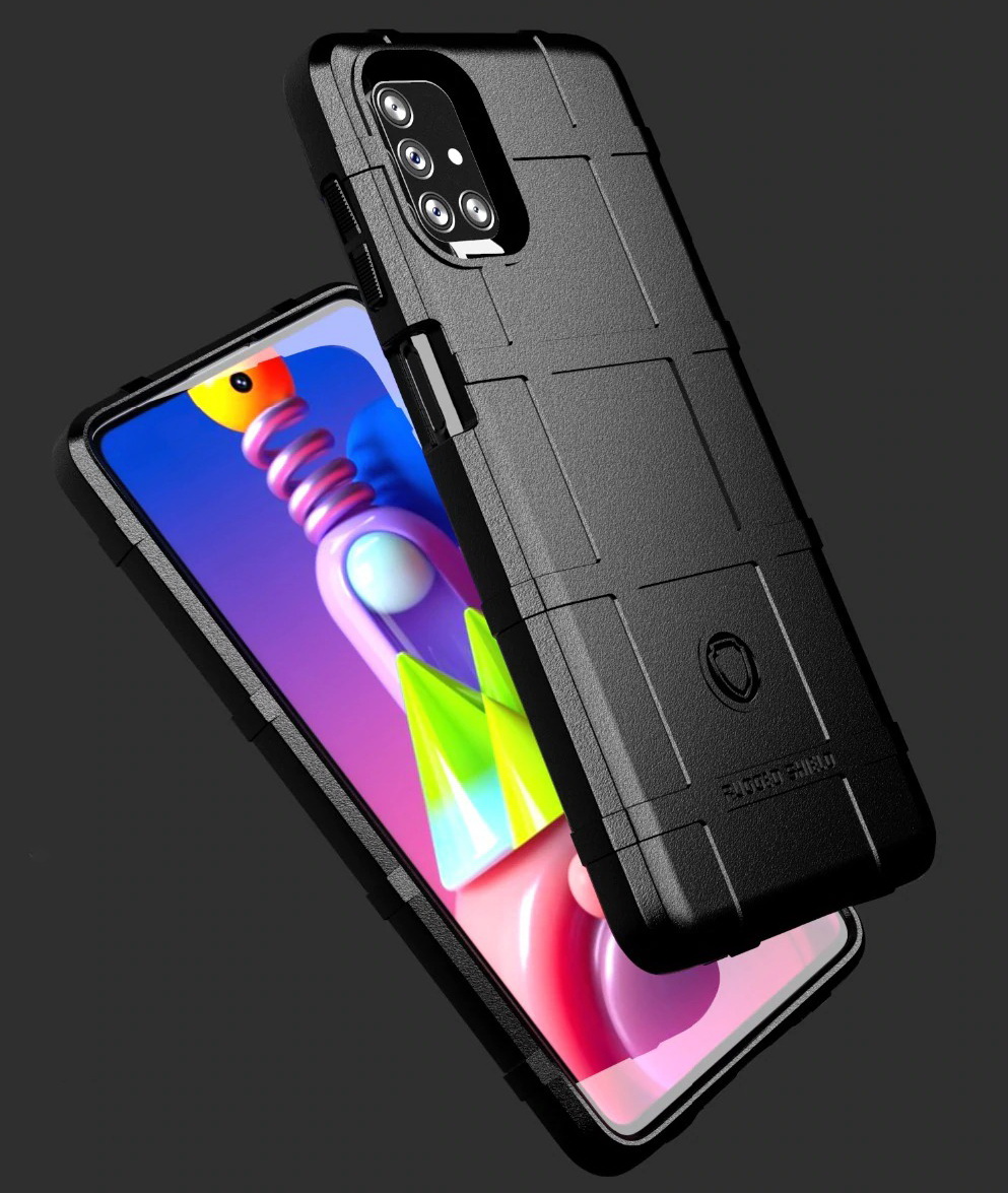 เคส Samsung Galaxy M51 #เคสฝาหลัง Rugged Shield Series Soft Silicone Shock Absorption Matte กันกระแทก