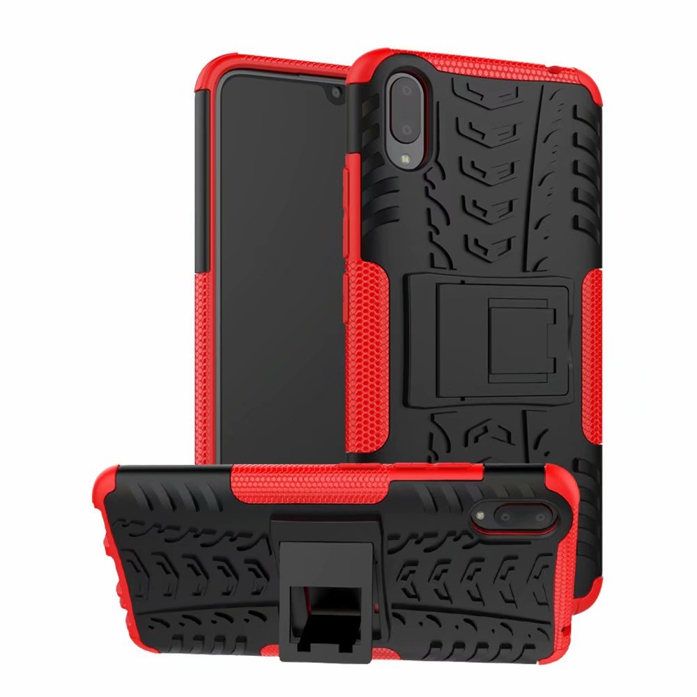 เคส vivo V11 / V11 Pro #เคสฝาหลังกันลื่น Cool Tyre Pattern Kickstand (PC + TPU)