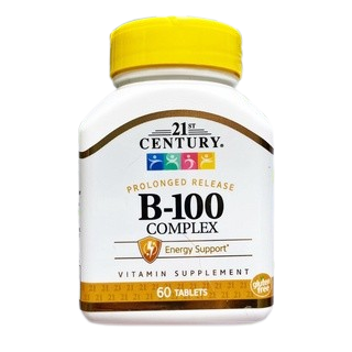 21st Century® B-50, B-100 Complex, Prolonged Release 60 Tablets วิตามินบีรวม