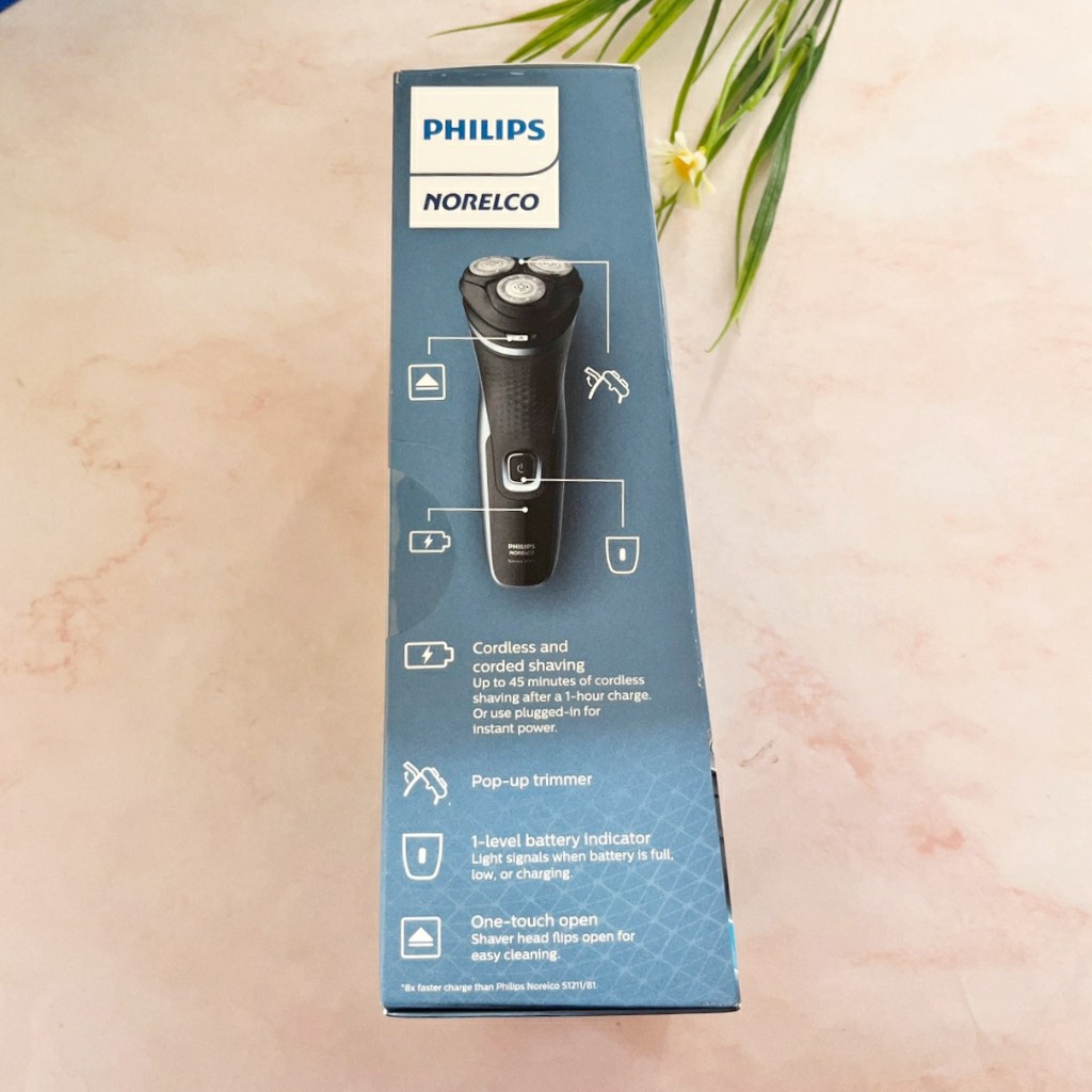 Philips® Norelco Shaver 2500 Convanient Shave, Faster charge Model S1311/82 เครื่องโกนหนวดไฟฟ้า แบบมีสาย และไร้สาย