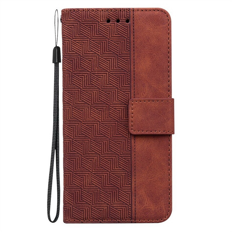เคส OPPO Reno 4Z 5G #เคสฝาพับปกหนัง PU ลายเรขาคณิต พร้อมช่องใส่บัตรแบบกระเป๋าสตางค์