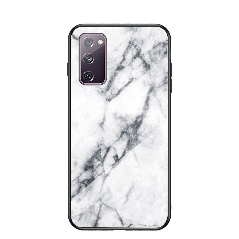 Case Samsung Galaxy M51 #เคสฝาหลัง Gradient Color ลายหินอ่อน Glass + PC + TPU Hybrid Case