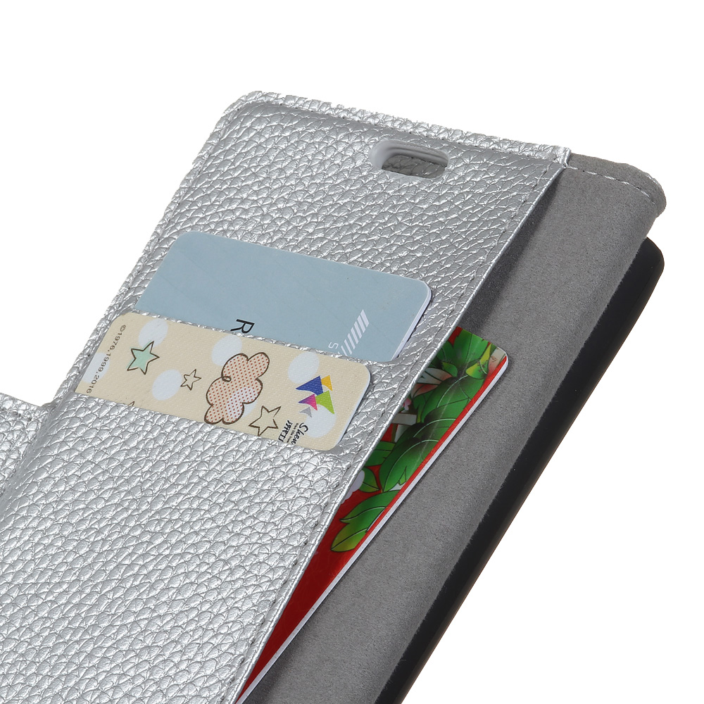 เคส Samsung Galaxy A8 2018 #เคสฝาพับสไตล์กระเป๋าสตางค์หนัง PU ผิวลิ้นจี่ ปิดแม่เหล็กสวยงามทันสมัย