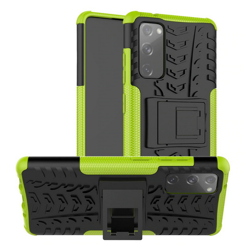 Case Samsung Galaxy Note 20 / Note 20 5G #เคสฝาหลังกันลื่น Cool Tyre Pattern Kickstand (PC + TPU)