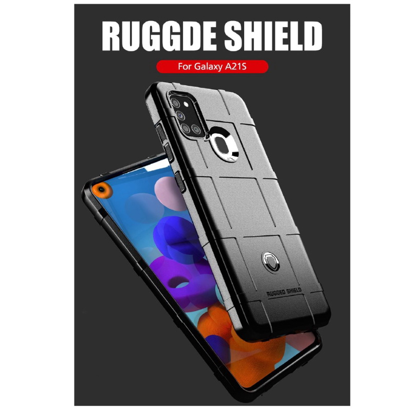 เคส Samsung Galaxy A21s #เคสฝาหลัง Rugged Shield Series Soft Silicone Shock Absorption Matte กันกระแทก